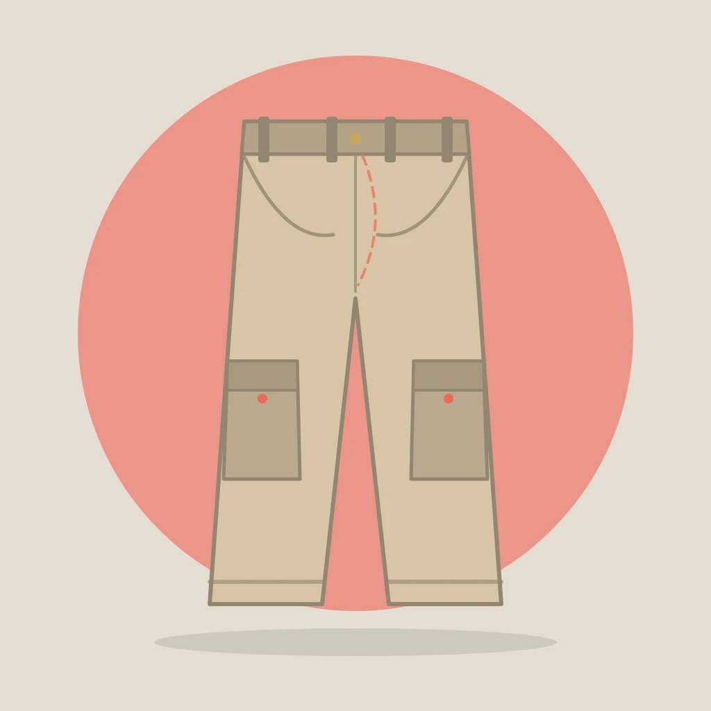 Beige Utility Cargo Pants