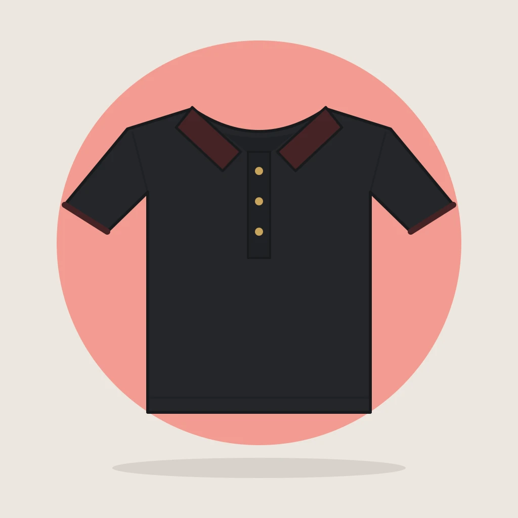 Black Classic Pique Polo