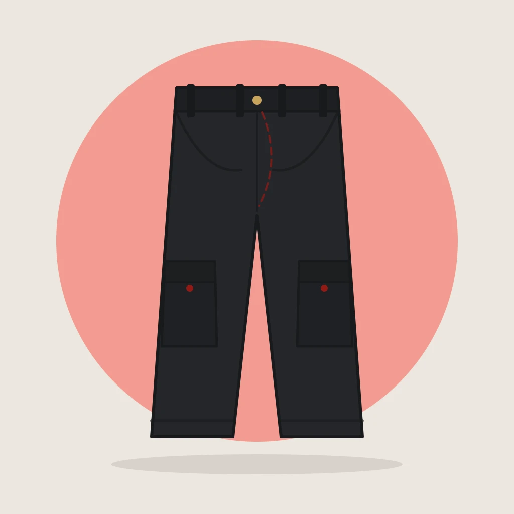 Black Utility Cargo Pants