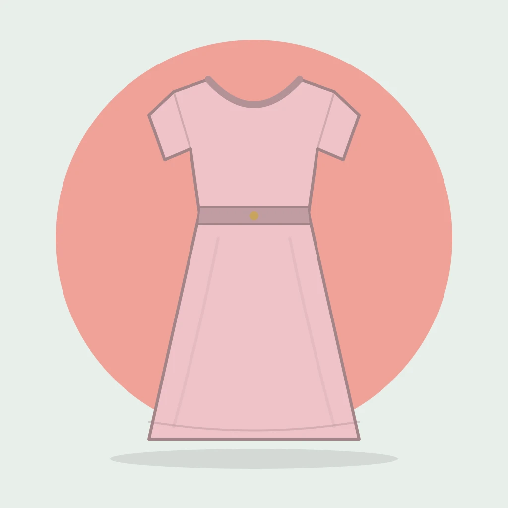 Blush Pink A-Line Cotton Dress