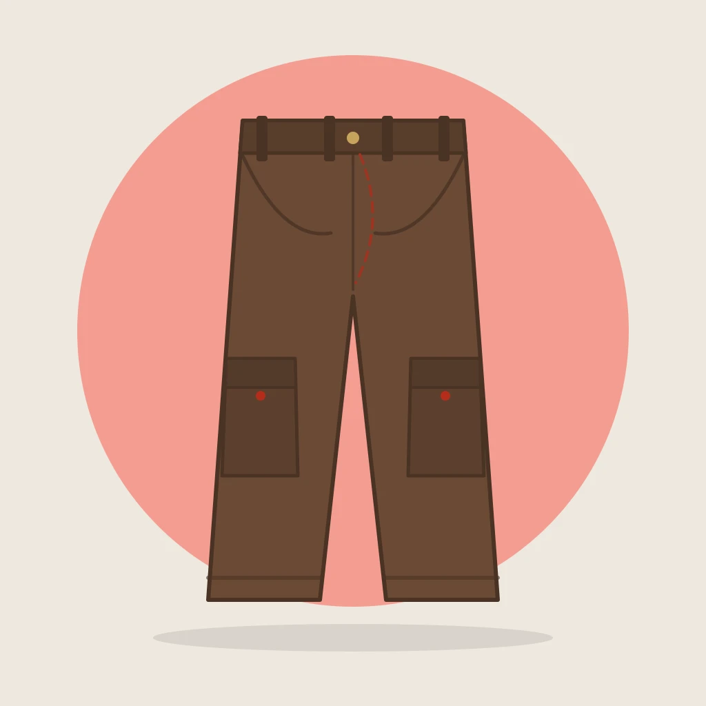 Brown Relaxed Cargo Pants