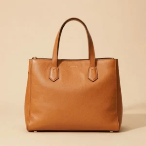Structured Leather Box Tote