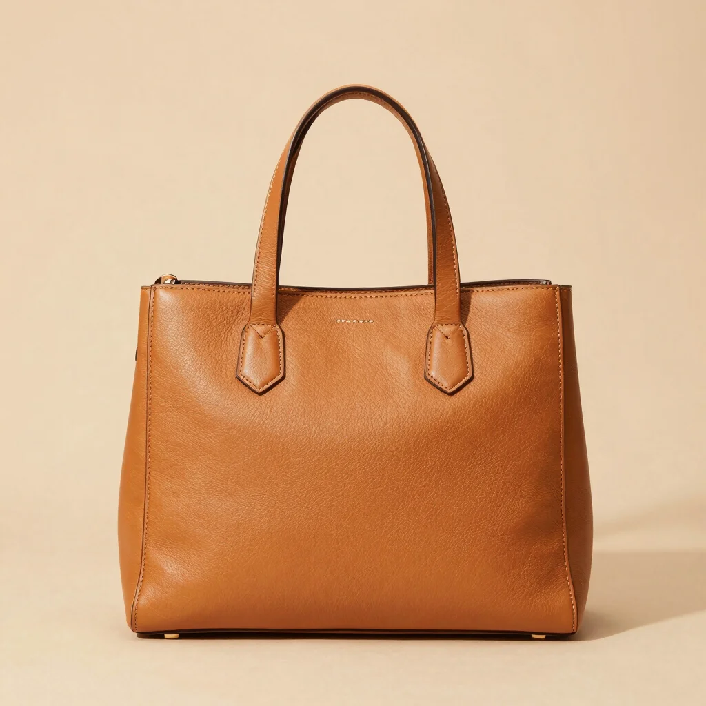 Structured Leather Box Tote